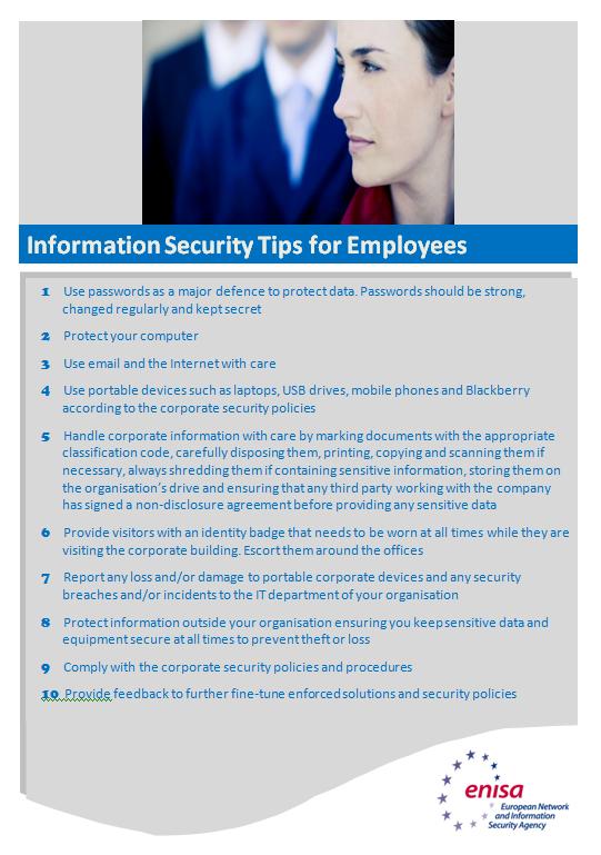 Information security tips for employees