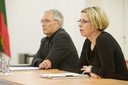 The ENISA Management Board Chair (2011-2013) Mrs Herranen and the Executive Director, Prof. Helmbrecht