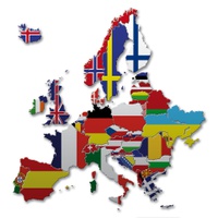 Europe map flags