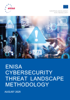 ENISA Cybersecurity Threat Landscape Methodology cover with report title published in August 2025
