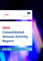 Cover of the ENISA Annual Activity Report 2025, publishd in June 2026