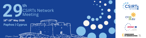 Visual promoting the 29th CSIRTS Network meeting Paphos