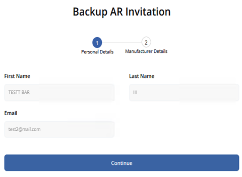 Backup AR Registration