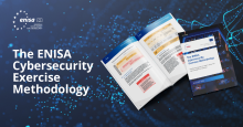 Promotional image of the ENISA Cybersecurity Methodology, featuring the report cover