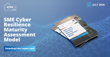 Promotional visual for the SME Cyber Resilene Maturity Assesment model, published by ENISA in July 2026