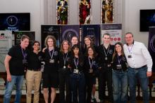 Team Europe winning first place at the Women's International Cybersecurity Challenge