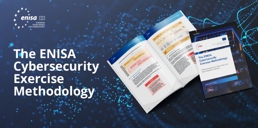 Promotional image of the ENISA Cybersecurity Methodology, featuring the report cover